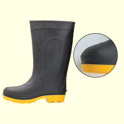 China Steel Toe High quality plstico Para construction botas la lluvia for industry for sale