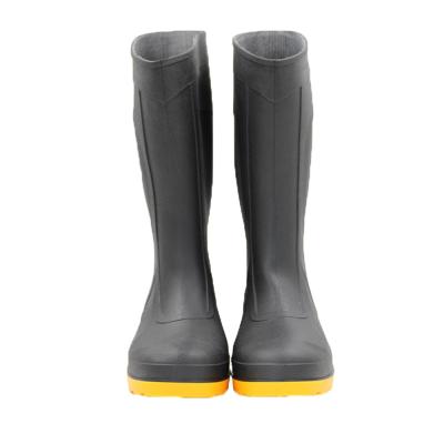 China Lightweight New Style Black Color PVC Rubber Boots Industrial And Mining Boots for sale