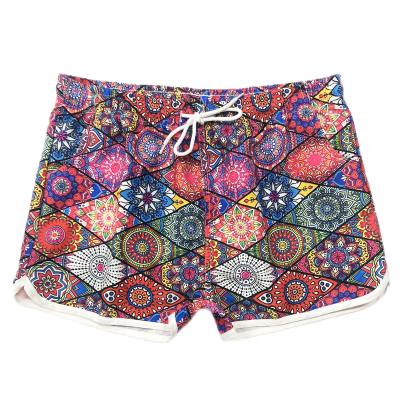 China QUICK DRY Summer Casual Swim Wear Women's Digital Print Boxers Loose Panel Beach Shorts OEM Quick Dry Women's Shorts for sale