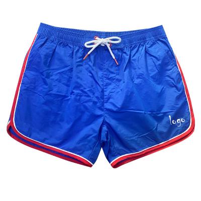 China Taslon Breathable Polyester Quality Color Patch Design Simple Mens Beach Shorts Swim Surf Board Shorts Pants Quick Dry Swimwear Mens Shorts for sale