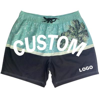 China Waterproof Custom Blank Printing Panel Shorts Men's Summer Beach Wear Vocation Wear Waistband Surfing Casual Elastic Panties for sale