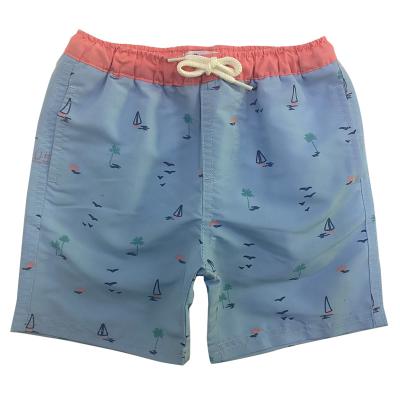 China OEM Breathable Kids Swim Shorts Sublimation Fish Texture Printed Wholesale Boy's Breathable Shorts Swimming Shorts Beach Party Shorts for sale