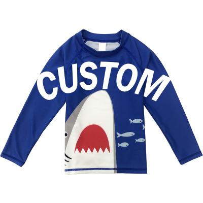 China QUICK DRY Custom Long Sleeve Rash Guard Modest OEM Boys Rashguard Kid Beach Wear Quick Dry Kids Boy Swimwear Surfing Top for sale