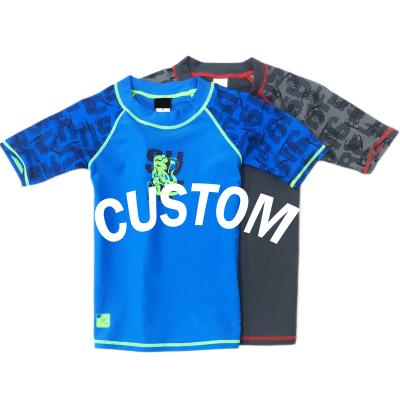 China Custom Breathable Swimsuit Kids Boys Swimwear For Kids Patchwork Bathing Clothes Baby Swimming Suit Quick Dry Boys Surfing Top for sale