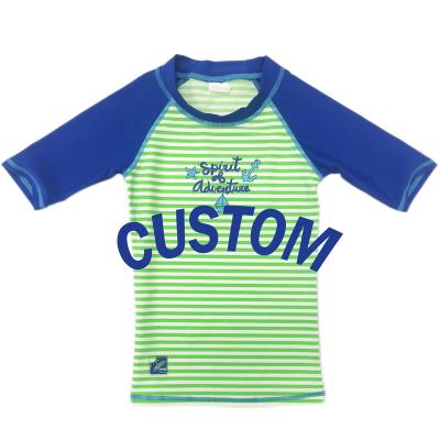 China Breathable Custom Beach Wear For Kids Baby OEM Surfing Wetsuit With UPF 50+ Sun Protection Boys Patchwork Swim Top for sale