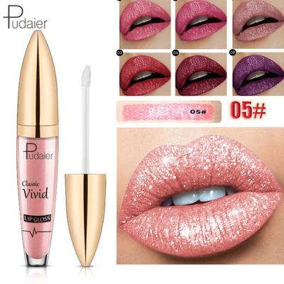 China Waterproof Foundation Bulk Pearl Non-sticky Glitter Dropping Waterproof Gloss Wholesale Customize Lip Gloss for sale