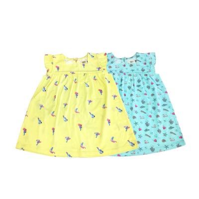 China Summer Outlet Flower Decorate Baby Dress in Shoulderless Style for Toddlers' Clothing for sale