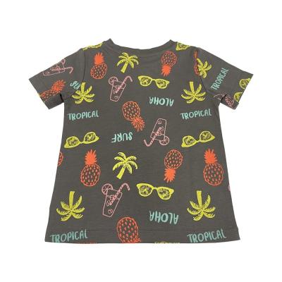 China Customized Designs T-Shirts 100% Cotton Round Neck Organic Short Sleeve for Babies for sale