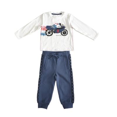 China Botão único Calças de algodão 100% Unisex Boutique Verão Kids Clothing Sets à venda