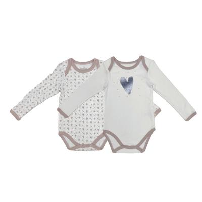 China Custom Support Knitting Snap Button Design Organic Cotton Boutique Cute Baby Rompers for sale