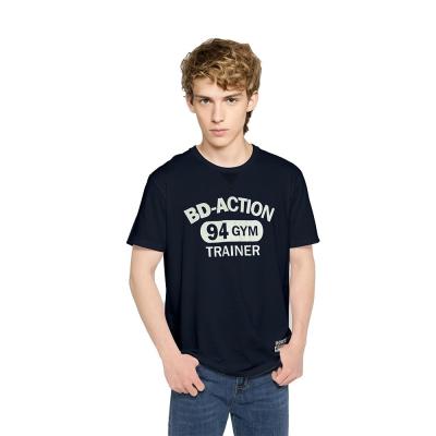 China Personalized Black 100% Cotton Men's T-shirt with Lightweight and Breathable Design for sale