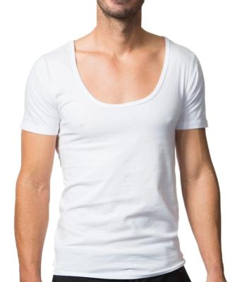 China Customize Logo O V Neck Casual Sports Tshirt in 100% Combed Cotton Pre-shrinkage for sale