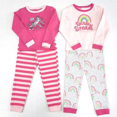 China Plus Size Breathable Crew Neck Fashion Kids Sleepwear Cotton Children Pajama Winter Season for sale