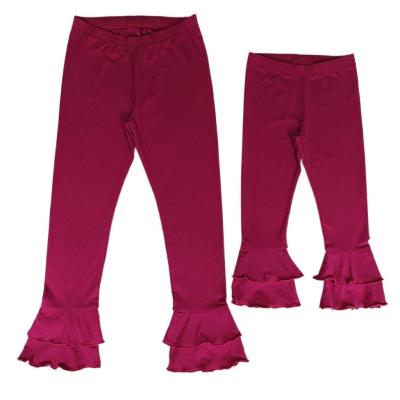 China Leggings Girls Style Fashion Kids Customize Little Girls Soft With Ruffle Leggings for sale