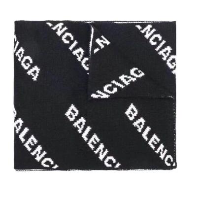 China Fashion \ autumn and winter comfortable \ durable, Europe and the United States new men's and women's black and white letters fashion brand bilateral luxury scarf for sale