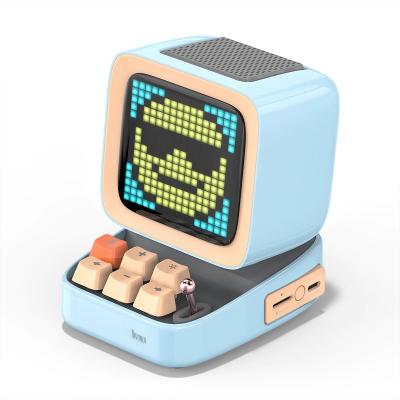 China Retro Art Alarm Clock Divoom Ditoo Portable Speaker DIY PORTABLE LED Display Panel for sale