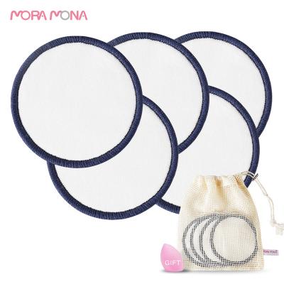 China Mora Mona 10pcs/pack Hot Selling Mora Mona 10pcs/pack Facial Pads Makeup Remover Reusable Bamboo Pads Makeup Face Pads for sale