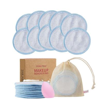 China Moramona Daily Cleansing Pads Rounds Washable Bamboo Fiber Face Makeup Remover Reusable Pads Cleansing Cloth Face Shields for sale