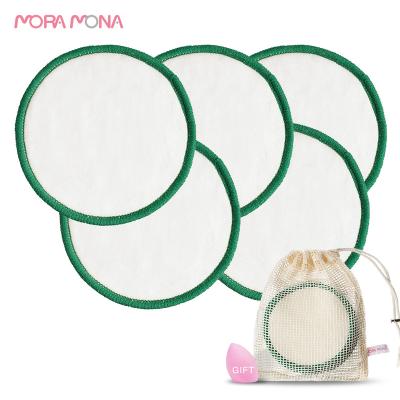 China Wholesale Reusable Bamboo Face Mora Mona Makers Makeup Remover Pads 10pcs/pack Set for sale