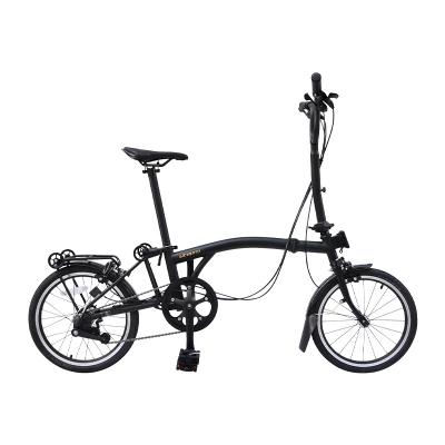 China Litepro Mini Horizontal Handle Folding Bicycle M Steel Frame 16 Inch Folding Bike 6 Speeds Mini Horizontal Handle Foldable Tri Bicycle for sale