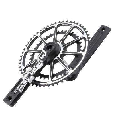 China Road Bikes Litepro Edgepro Hollow Sprocket Wheel Folding Bike Chrysanthemum Road Bicycle Crankset Integrated Double Sprocket Wheel for sale