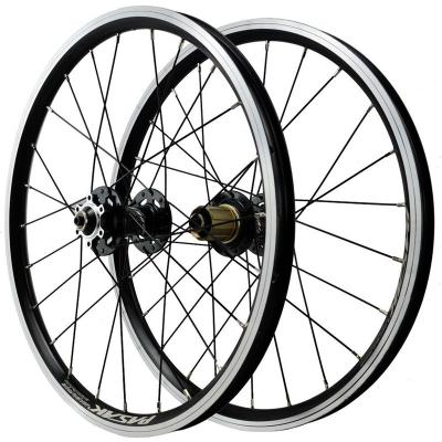 China PASAK Bike Folding Folding Bicycle Wheel 20 Inch Aluminum Alloy Wheelset 406 Six Stud Disc Brakes V Brake 11/12 Speed ​​Six Claw Wheels for sale