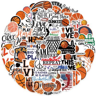 China Waterproof+Eco-friendly Hot Sale Basketball Sports Luggage Notebook Waterproof Stickers Pack For Decoration for sale