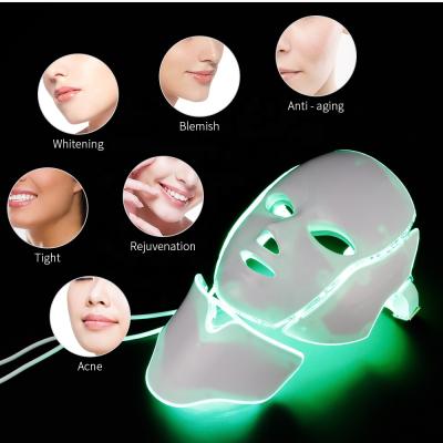 China Pigment Removal OEM 7 Color Led Mask Red Light Therapy Peel Whitening Light Face Rejuvenation Beauty Facemask Therapy Led Facemask Dropshipping for sale