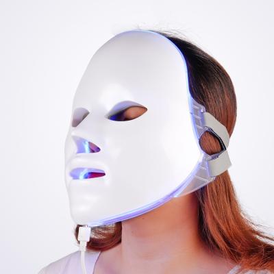 China Dye Removal Facial LED Mask Luminotherapie Mascherina OEM Photon Light Whitening Anti Rejuvenation Acne 7 Colors LED Face Mask Dropshipping for sale