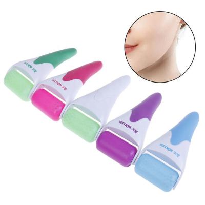 China Anti-Puffiness Pain Relief and Slight Injury Therapy Mini Ice Roller Dermaroller Massager Tighten Headache Relief Skin Care Derma Rolling System for sale