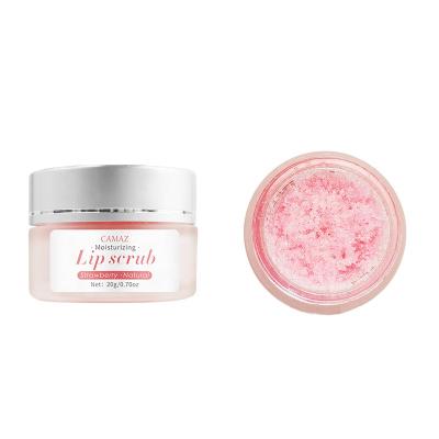 China Pink Sunscreen Lip Scrub Exfoliante De Labios Smooth Moisturizer Peel Dead Skin Exfoliator Hydrating Strawberry Scrub Lip Care Balm for sale