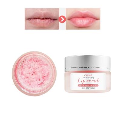 China Sugar Lip Scrub Dropshipping Sunscreen Lip Treatment Lipscrub Pads Strawberry Flavor Exfoliate Pink Scrub Exfoliator Moisturizer Gel for sale