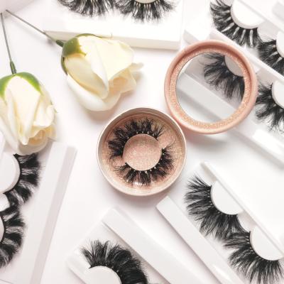 China From Hotselling 25mm Mink Eyelash With Custom Eyelash Logo real Mink Lashes 3d wholesaler good quality 3d case for sale