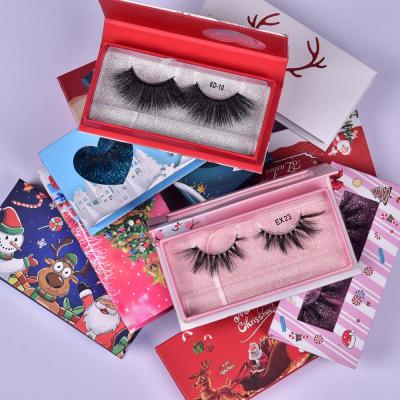 China Good Quality Custom Made False Natural False Eyelashes Mink Eyelash Vendor Mink Eye Lashes 3D Private Label Eyelash Packaging Box Case for sale