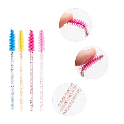 China Eyelash Extension Brush Eye Lash Disposable Mascara Wand Eyelash Extension Brush Plastic Synthetic Hair for sale