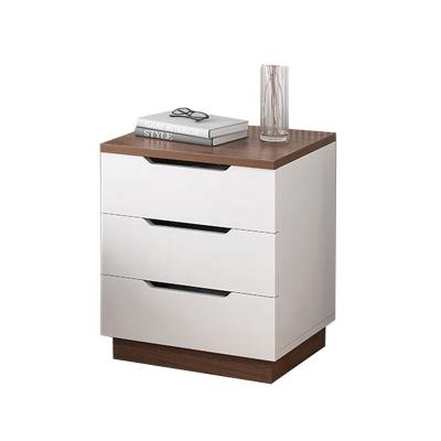 China Assembly modern simple style 3 layer storage bedside table large capacity bedside table affordable environmental protection for sale