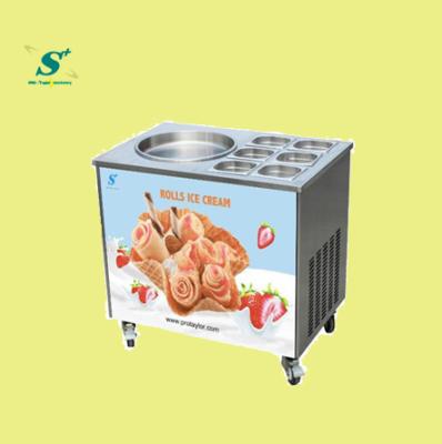 China Round Ice Cream Machine 50cm Tall Or Square Pan Roll Ice Cream Machine for sale