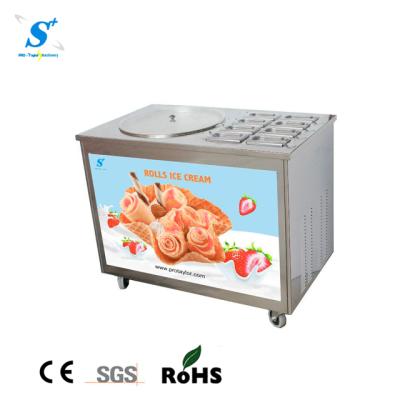 China Snack Factory Black Friday Promotion 304 Stainless Steel Fried Pan Fried Ice Cream Roll Machine for sale