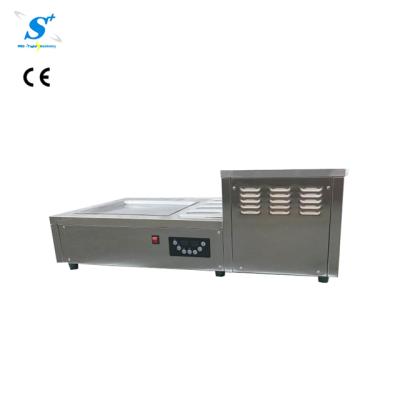 China Frozen Food Factory Black Friday Promotion Table Type Rolled Pan Fried Ice Cream Machine Flat for sale