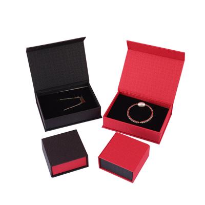 China Wholesale Luxury Recycled Cardboard Jewelry Box Bracelet Earring Materials Paper Magnetic Closure Gift Boxes Custom Packaging for sale