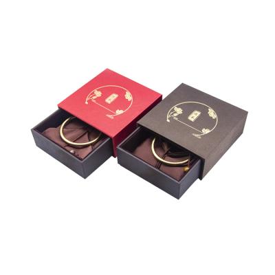 China Recyclable Luxury Recycled Bangle Paper Box Jewelry Packaging Drawer Custom Logo for sale