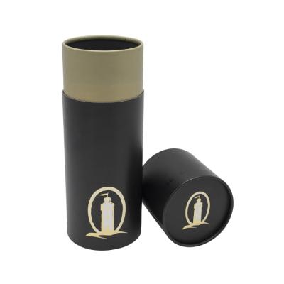 China Recycled Materials Custom Logo Printing Cylinder Paper Cardboard Packaging Round Perfume Bottles Gift Box Wholesale for sale