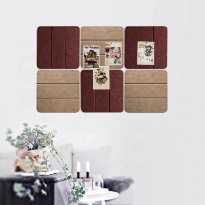 China Message Board Hexagon Wall Polyester Fabric Decorative Felt Bulletin Boards With Photo for sale