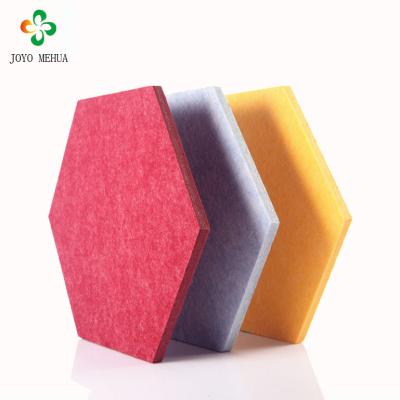 China Decorative Message Board Hexagon Wall Polyester Desk Pin Panel With Acoustic Features for sale