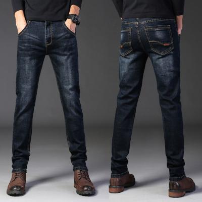 China Hot-selling breathable men's style loose elasticity large size Korean skinny jeans wholesale non-fading pants for sale