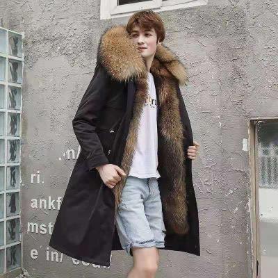 China 2020 Anti-wrinkle Faux Fur Coat Classic Men's Imitation Wool Clothes To Keep Warm Winter Long Men's Anorak Jacket for sale