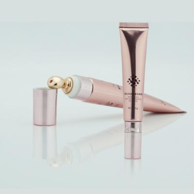 China 20g Cosmetic Packaging Eye Cream Tube Zinc Alloy Applicator for sale