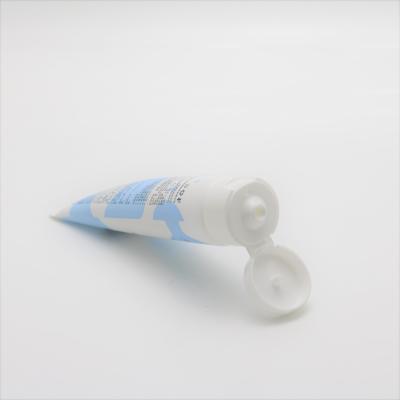 China 60g Hand Cream Tube Cosmetic Packaging For Skin Care With Round Flip Top Cap for sale