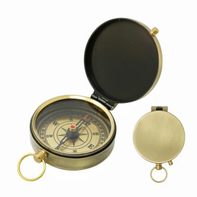 China Retro pocket watch compass retro compass camping increasing compass navigation tool outdoor accessories travel clamshell compass for sale