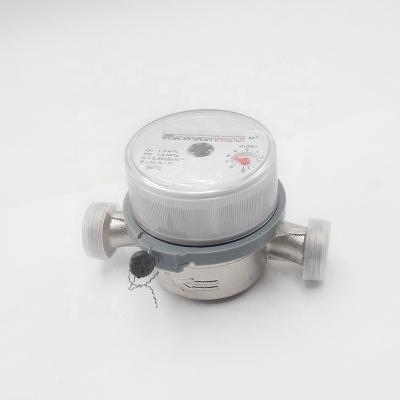 China ISO 4064 Brass Class B Vane Wheel Single Spray Dry Water Meter for sale